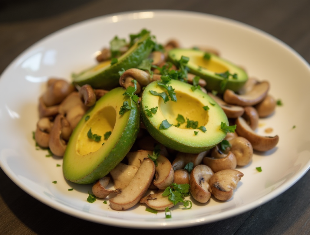 dinner recipes with mushrooms and avocado