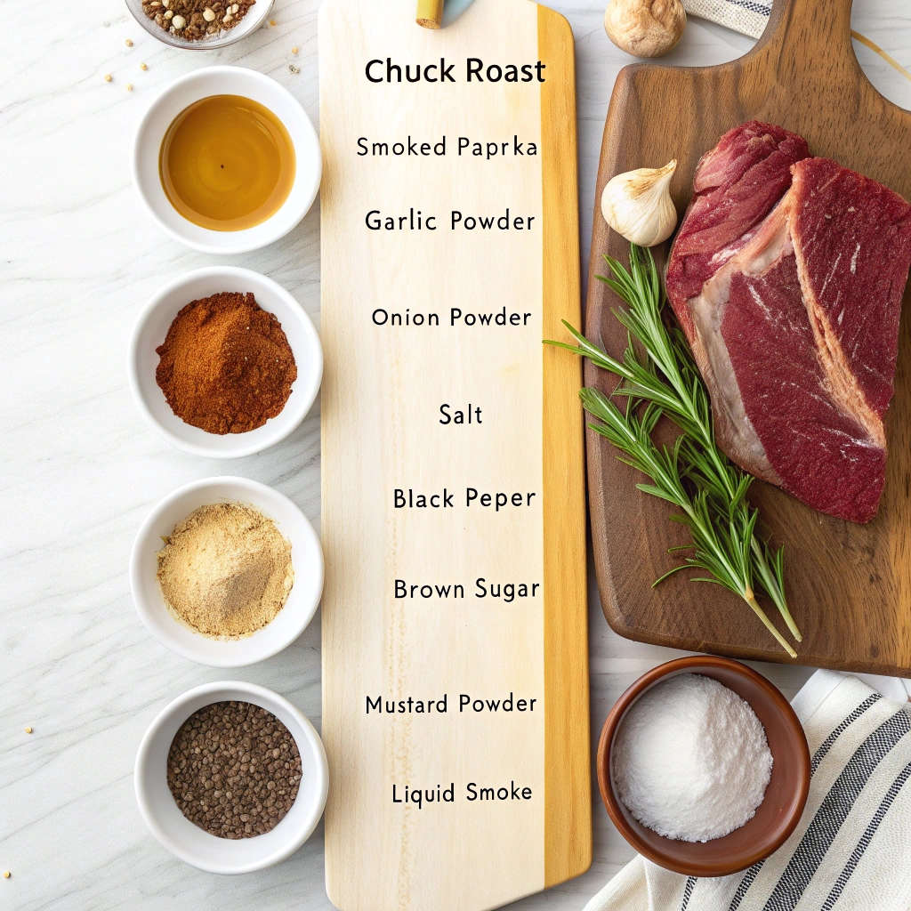 A plate of shredded smoked chuck roast need for ingredient with sides of coleslaw and cornbread
